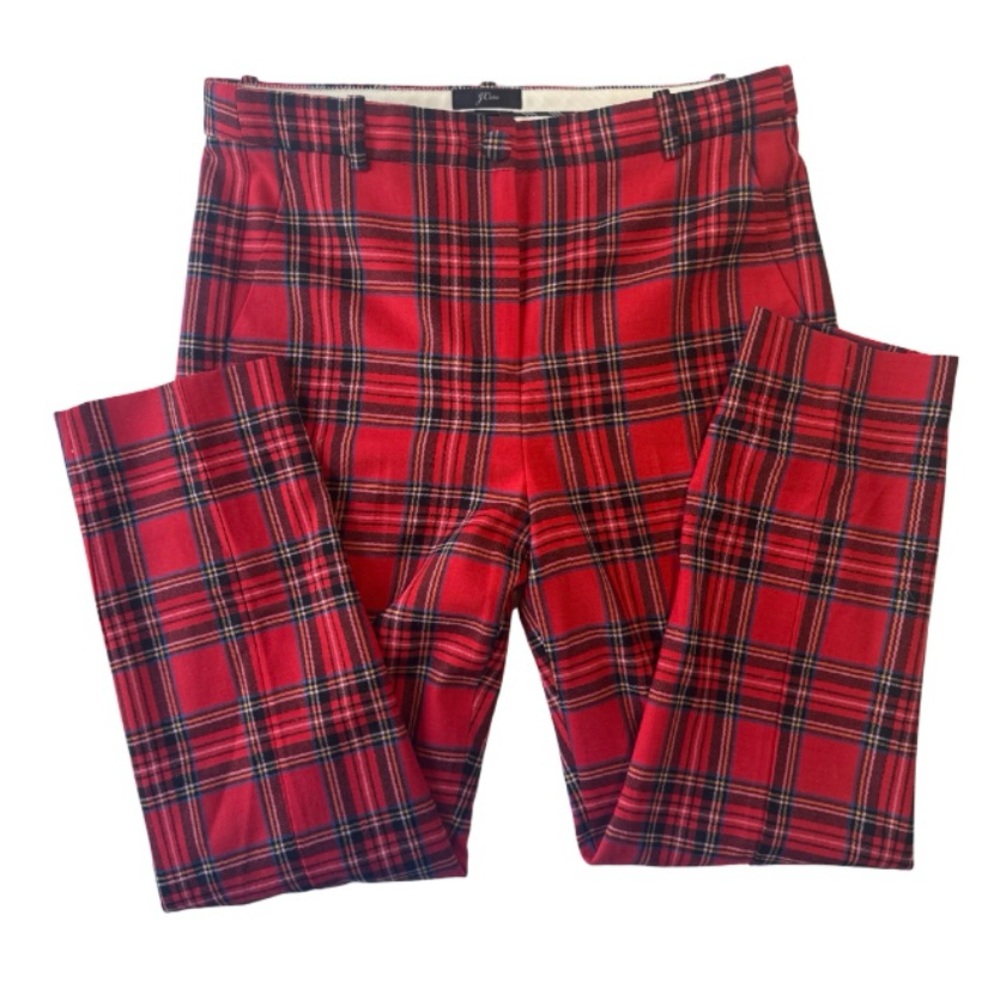 J.Crew High-Rise Cameron Plaid Pants